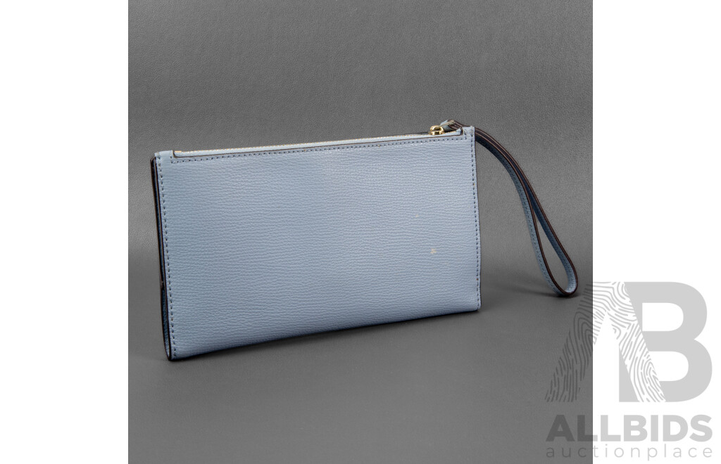Dusty Blue Leather Clutch/Wristlet Wallet - by Kate Spade NY