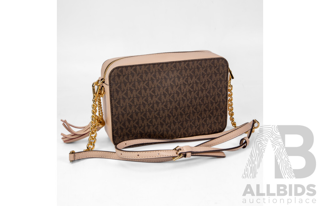 Brown/Taupe Camera-Style Crossbody Bag - by Michael Kors