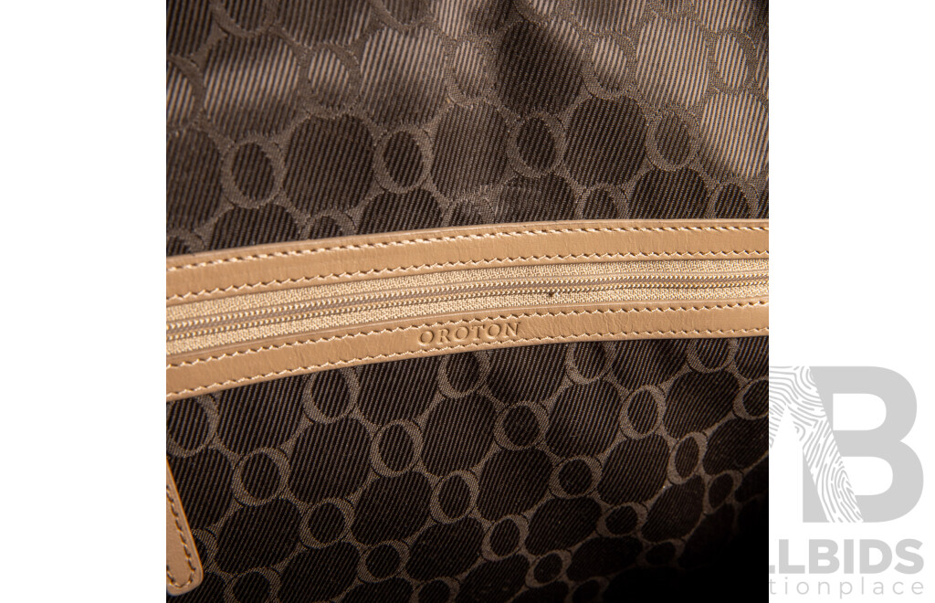 Glossy Mustard Yellow Crocodile Skin Business Bag by Oroton