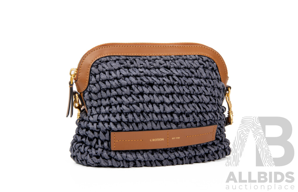 Knitted Paper and Leather Crossbody Bag by Oroton