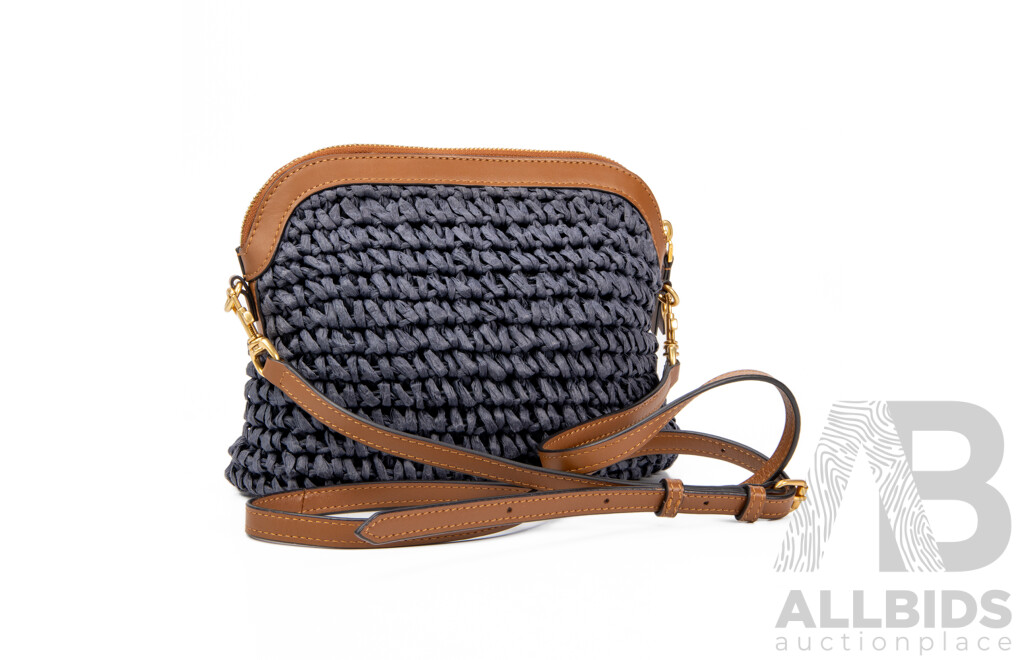 Knitted Paper and Leather Crossbody Bag by Oroton