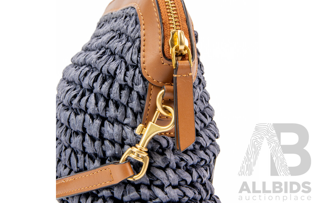 Knitted Paper and Leather Crossbody Bag by Oroton