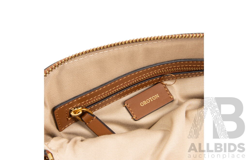 Knitted Paper and Leather Crossbody Bag by Oroton