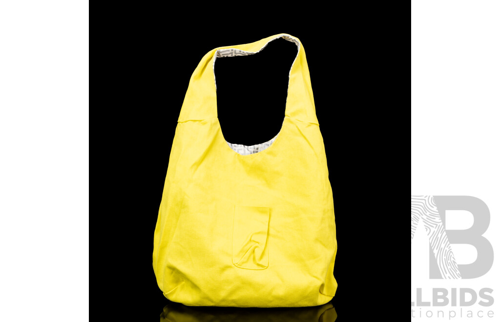 White and Silver Printed Cotton Tote Bag by Trinny, London