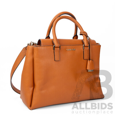 Calvin Klein Brown Leather Satchel/Handbag