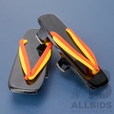 Pair of Black Japanese Geta