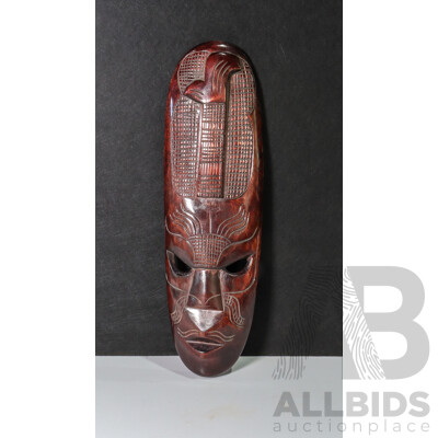 Hand Carved Wood Tribal Mask