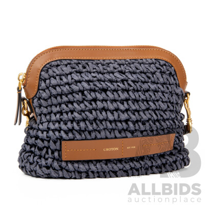 Knitted Paper and Leather Crossbody Bag by Oroton