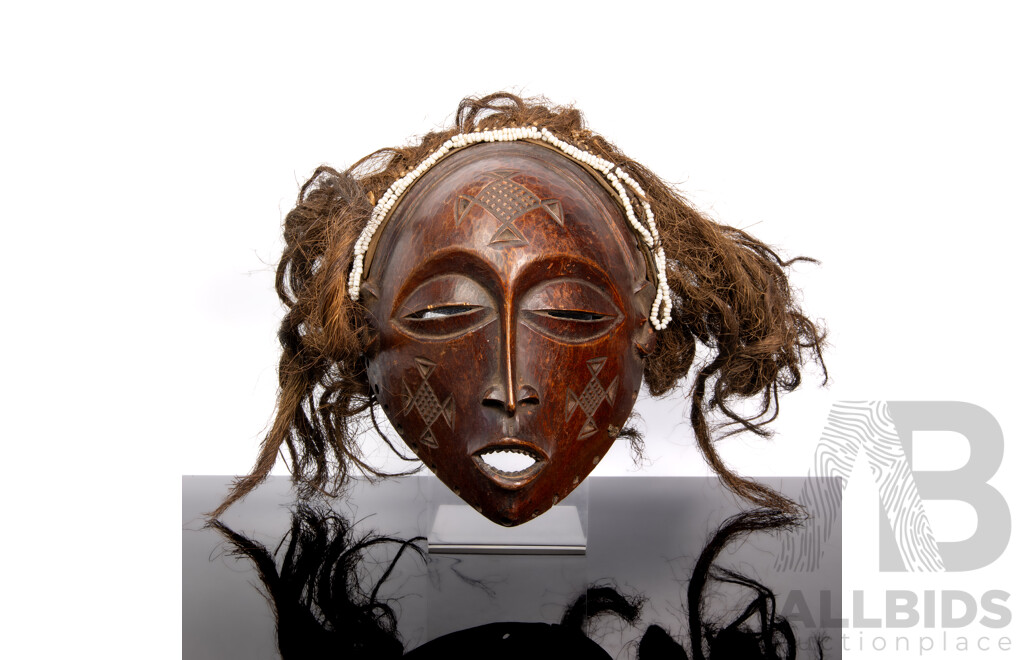 Vintage Carved Ivory Coast Society Mask