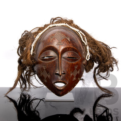 Vintage Carved Ivory Coast Society Mask