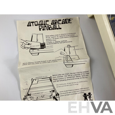 Vintage Tomy Atomic Arcade Pin Ball Machine with Original Box