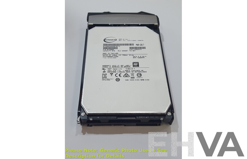 SuperMicro (HUH728080ALE600) 8TB SATA 3.5-Inch Hard Drive