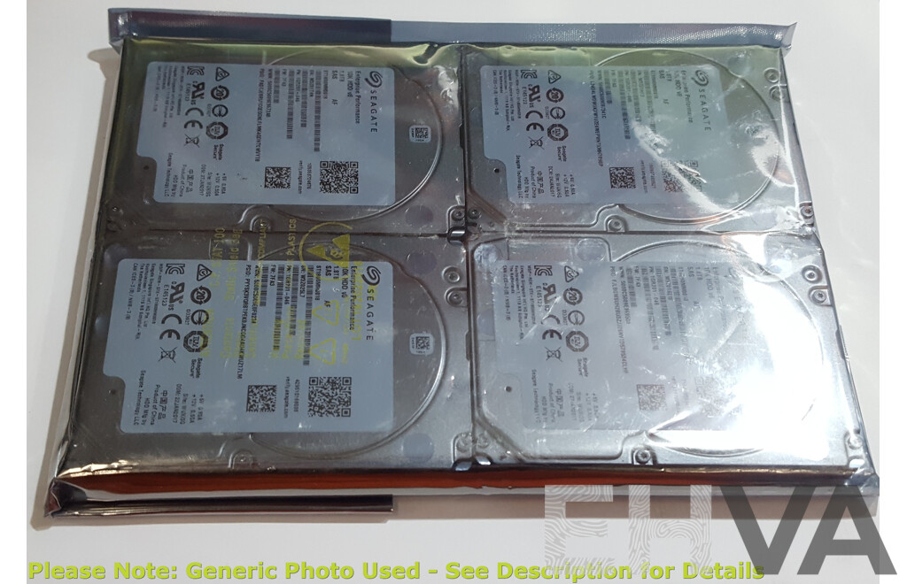 Seagate (ST1800MM0018) Enterprise Performance 1.8TB 10K SAS 12Gbps 2.5-Inch Hard Drive - Lot of Four