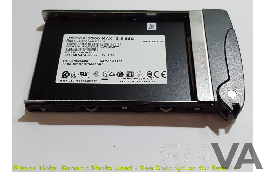 Micron (MTFDDAK3T8TDT) 5300 MAX 3.84TB SATA 6Gbps 2.5-Inch Solid State Drive