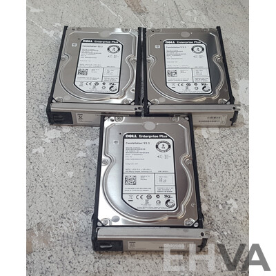 Dell Enterprise Plus 3TB 7.2K SAS 3.5-Inch Hard Drives - Lot of Three