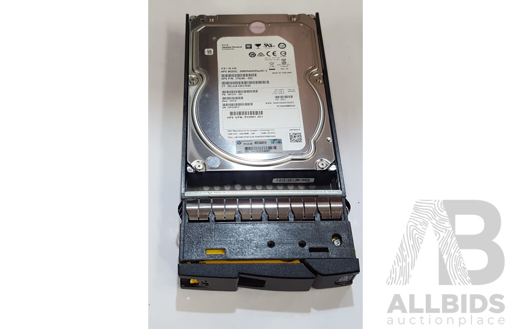 HPE (SMKR4000S5xeN7.2) 4TB 7.2K SAS 12Gbps 3.5-Inch Hard Drive