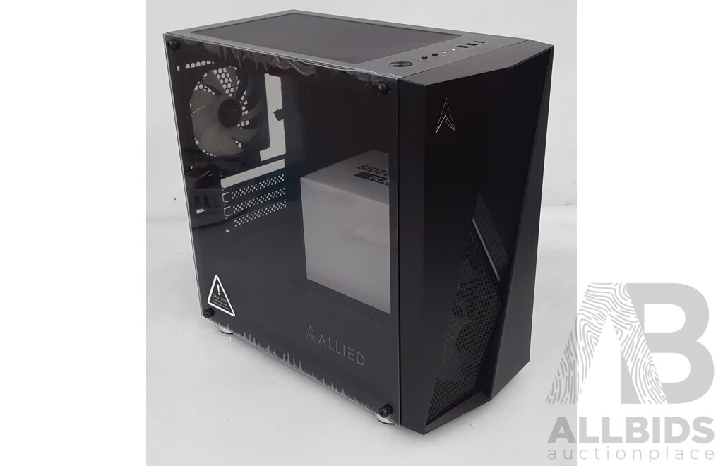 Allied Stinger (Black Edition) 6-Fan RGB Micro-ATX Case w/ A650 Power Supply *BRAND NEW