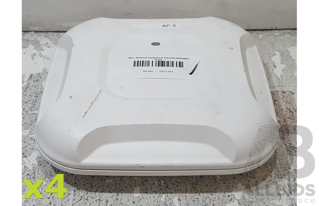 Cisco (AIR-CAP3702I-Z-K9) Aironet 3700 Series 802.11ac Dual Band Access Point - Lot of Four