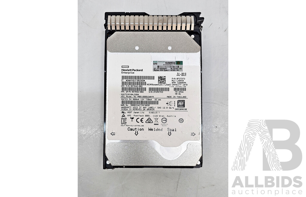 HPE (0F27373) 10TB SAS 12Gbps 3.5-Inch Hard Drive