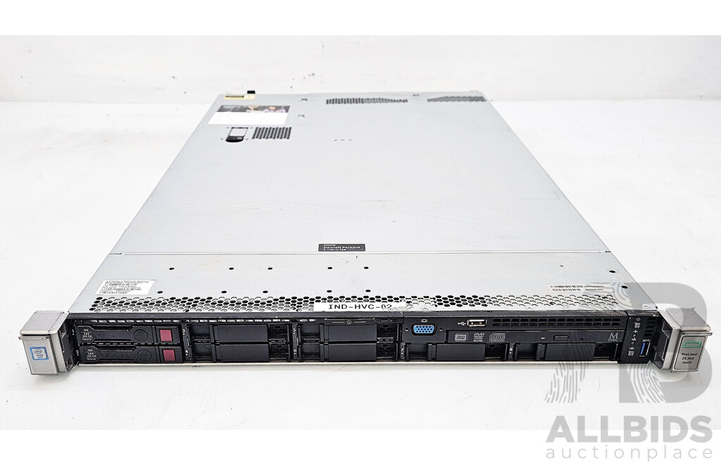 HPE ProLiant DL360 Gen9 Intel Xeon (E5-2630 V4) 2.20GHz-3.10GHz 10-Core CPU 1RU Server W/ 64GB DDR4