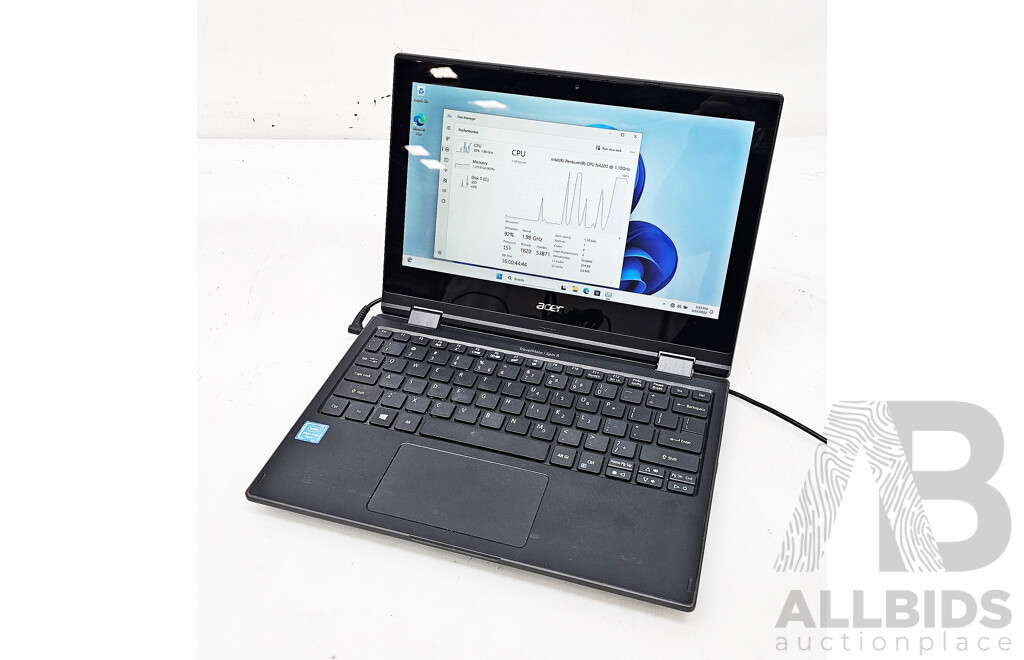 Acer TravelMate (N16Q15) Intel Pentium (N4200) 1.10GHz-2.50GHz 4-Core CPU 11.6-Inch Laptop W/ Power Supply