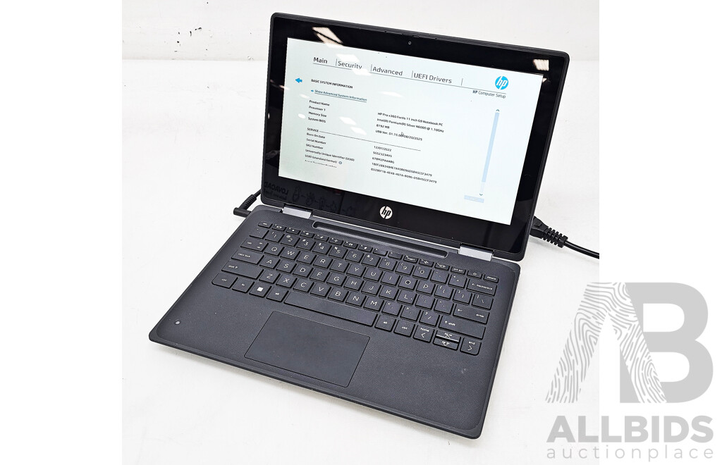 HP Pro X360 Fortis G9 Intel Pentium SILVER (N6000) 1.10GHz-3.30GHz 4-Core CPU 11-Inch Laptop W/ Power Supply