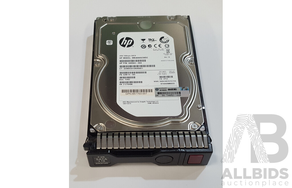 HP (MB4000GCWDC) 4TB SATA 6Gbps 7.2K 3.5-Inch Hard Drive