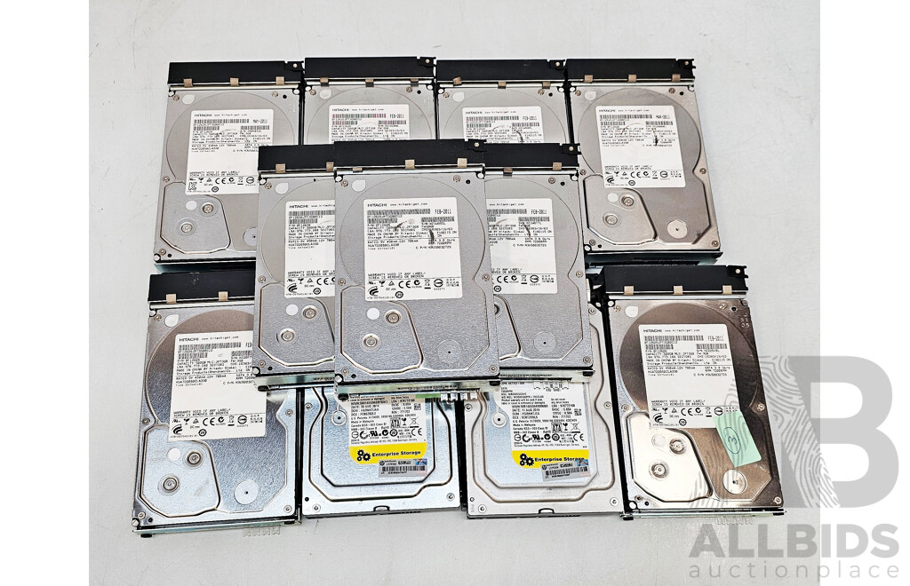 Hitachi (0F12626) 500GB SATA 3Gbps 7.2K 3.5-Inch Hard Drive - Lot of Eleven