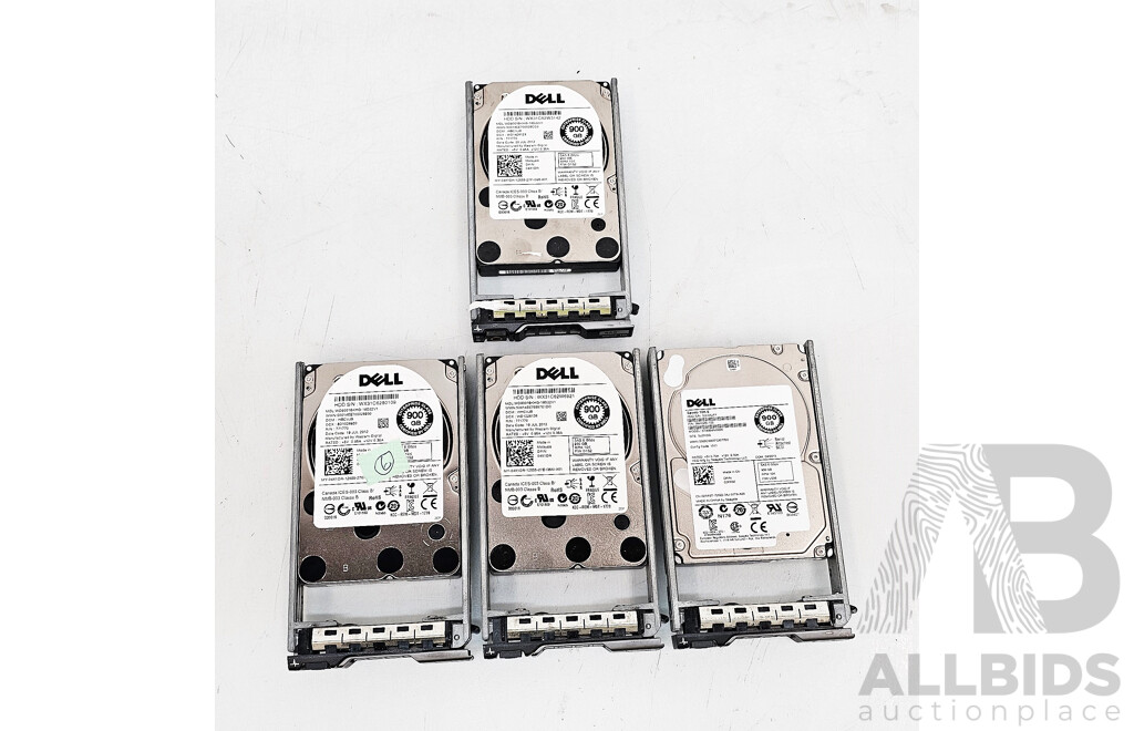 Dell (ST900MM0006) 900GB SAS 6Gbps 10K 2.5-Inch Hard Drive - Lot of Four