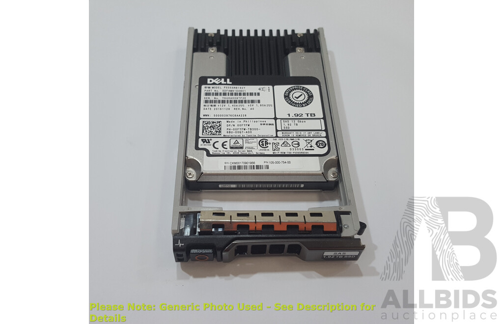 Dell (PX05SRB192Y) 1.92TB SAS 2.5-Inch Solid State Drive
