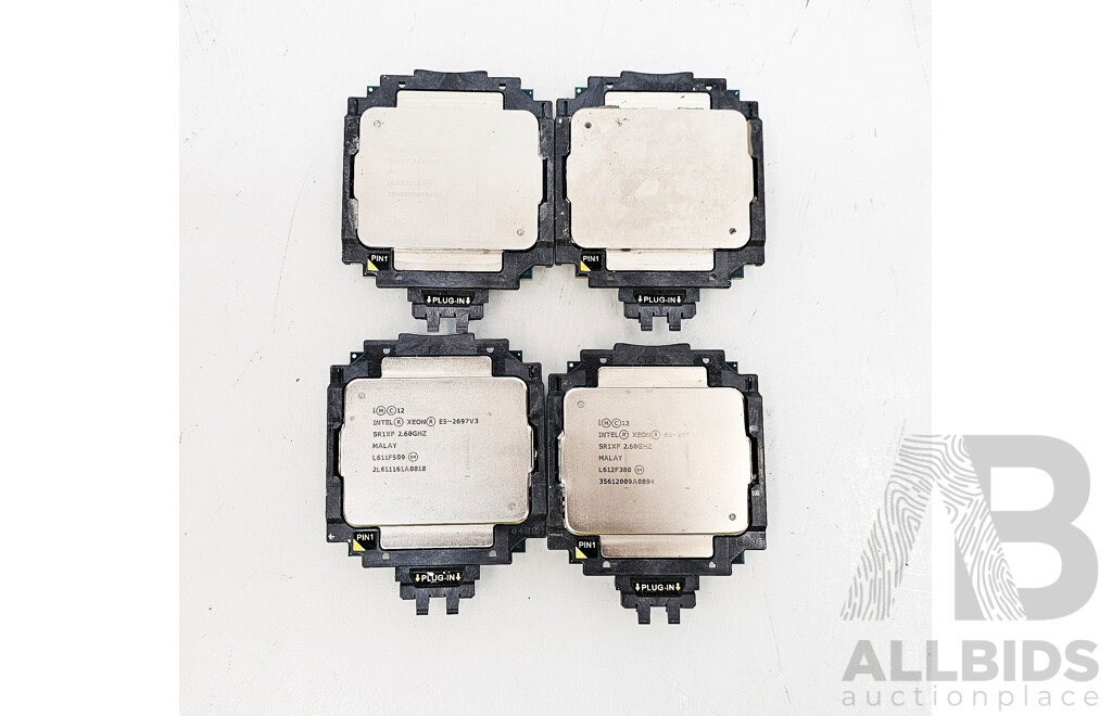 Intel Xeon (E5-2697v3) 2.60GHz-3.60GHz 14-Core Server CPU - Lot of Two