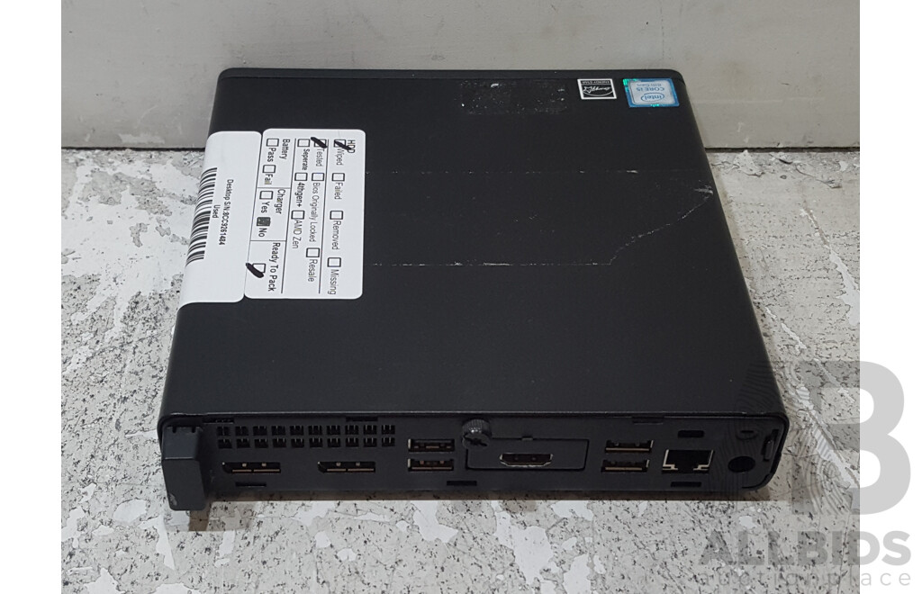 HP ProDesk 400 G4 DM Intel Core i5 (8500T) 2.10GHz-3.50GHz 6-Core CPU Mini PC