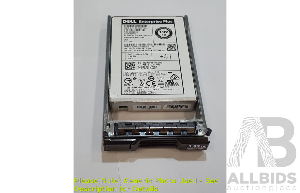 Dell Enterprise Plus (HUSMR1619ASS205) 1.92TB SAS 12Gbps SED 2.5-Inch Solid State Drive