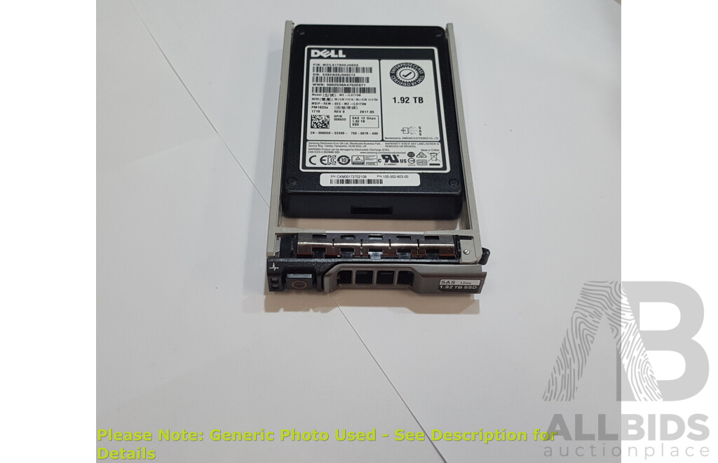 Dell (MZ-ILS1T9B) 1.92TB SAS 12Gbps 2.5-Inch Solid State Drive