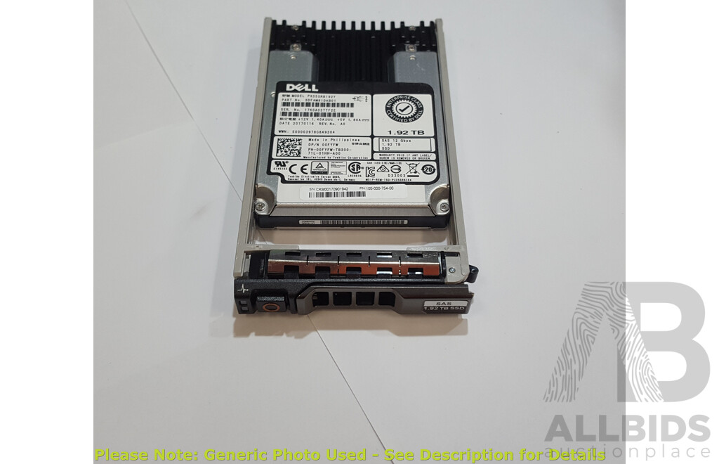 Dell (PX05SRB192Y) 1.92TB SAS 12Gbps 2.5-Inch Solid State Drive
