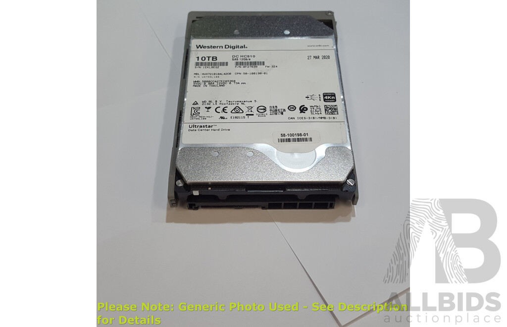 Western Digital (HUH721010AL42C0) 10TB SAS 12Gbps 3.5-Inch Hard Drive