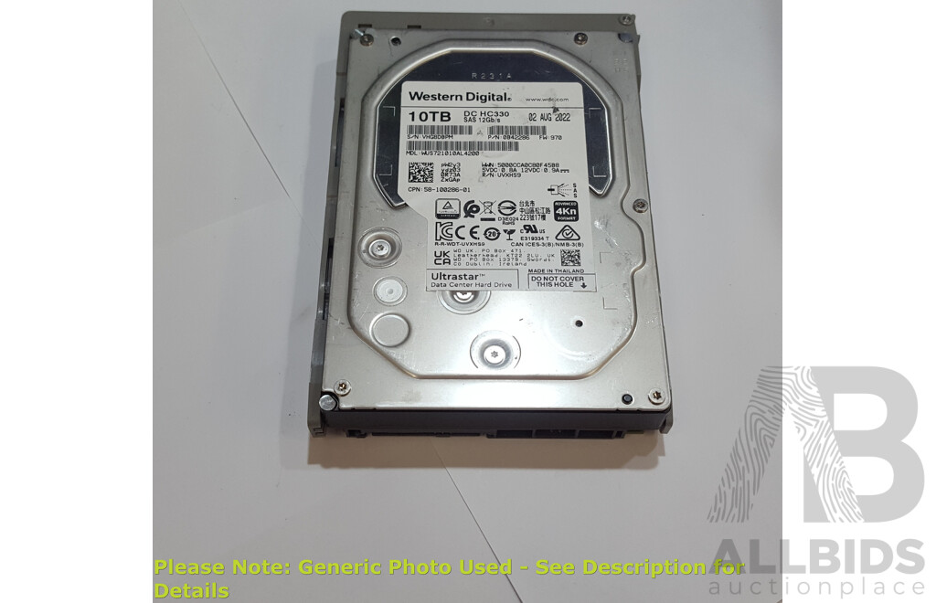 Western Digital (WUS721010AL4200) 10TB SAS 12Gbps 3.5-Inch Hard Drive
