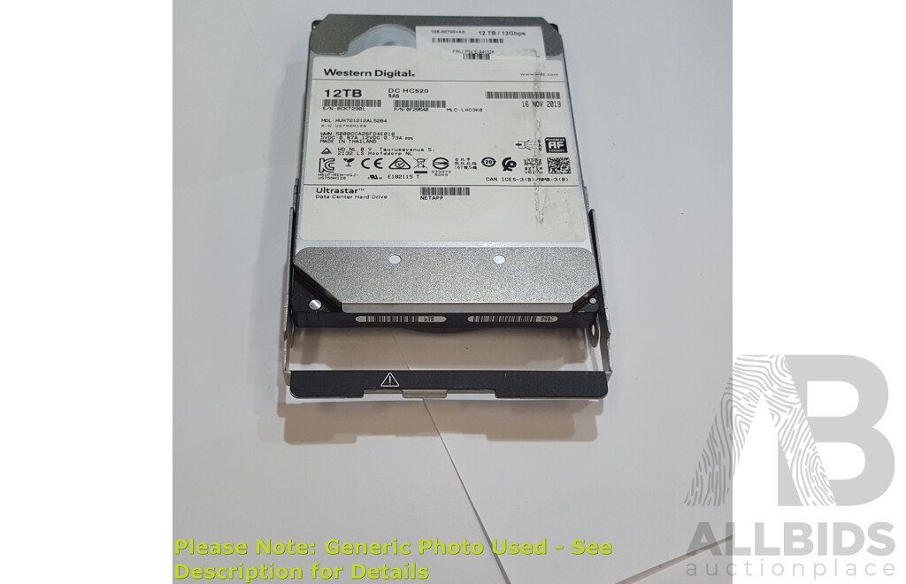 Western Digital (HUH721212AL5204) 12TB SAS 3.5-Inch Hard Drive