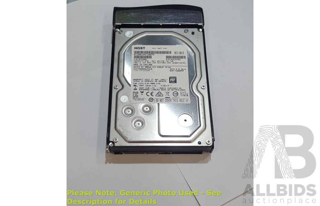 HGST (HUS726060ALE610) 6TB 7.2K SATA 3.5-Inch Hard Drive