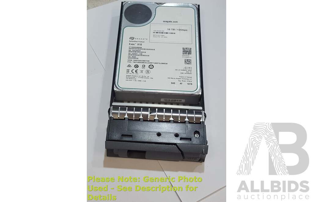 Seagate (ST1000NM0096) Exos X10 10TB SAS 12Gbps 3.5-Inch Hard Drive