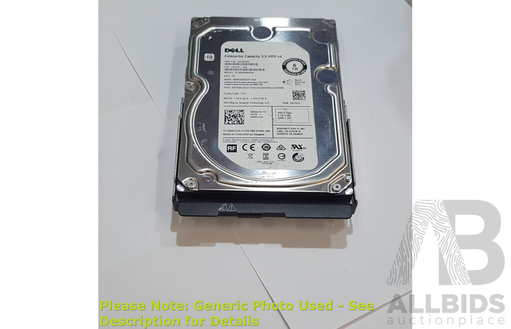 Dell (ST6000NM0034) 6TB 7.2K SAS 6Gbps 3.5-Inch Hard Drive