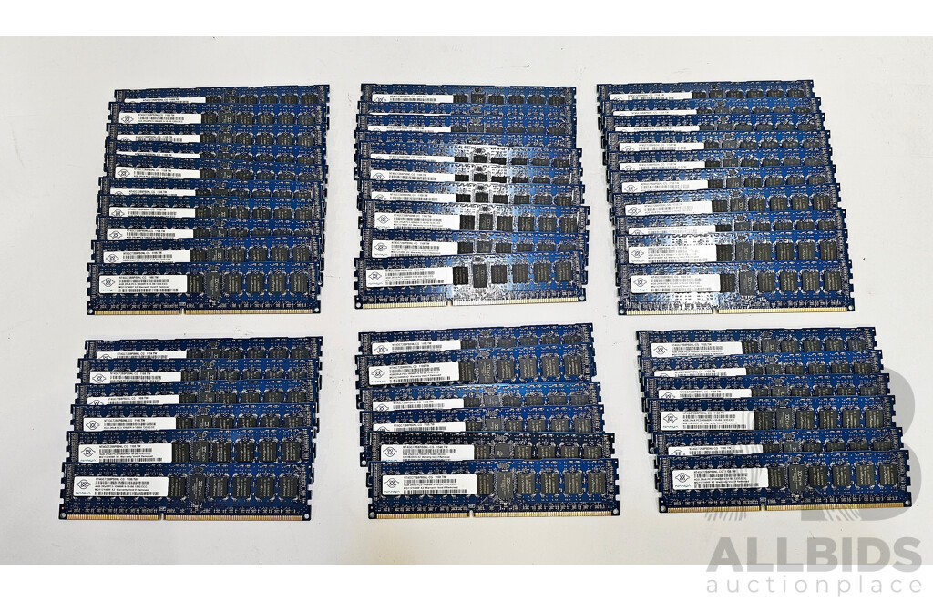 Nanya Techonology 4GB ECC DDR3 RDIMM RAM - Lot of 48