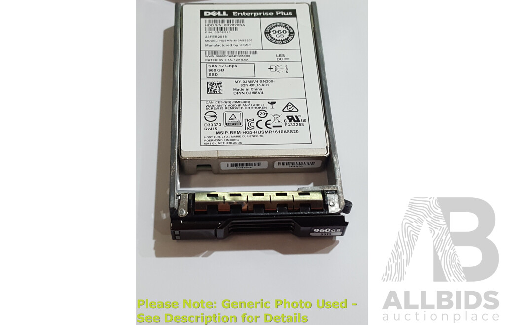 1660728 · Dell (HUSMR1610ASS200) Enterprise Plus 960GB SAS 12Gbps 2.5-Inch Solid State Drive