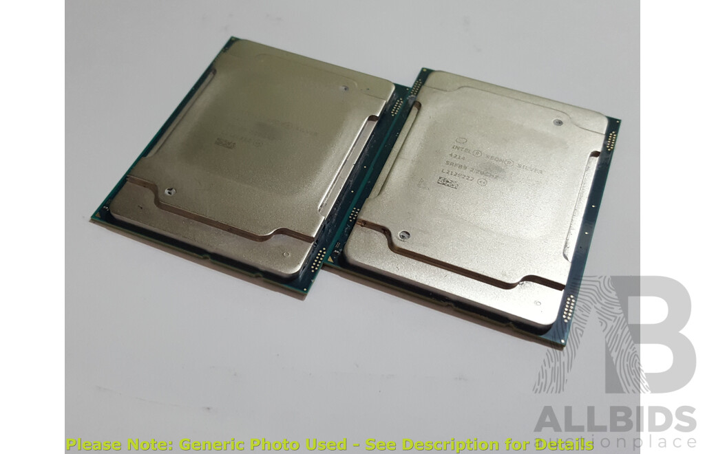 1660723 · Intel Xeon SILVER (4214) 2.20GHz-3.20GHz 12-Core Server CPU - Lot of Two