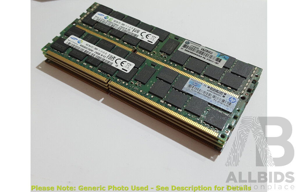 Samsung 16GB ECC DDR3 12800R RDIMM RAM - Lot of Eight
