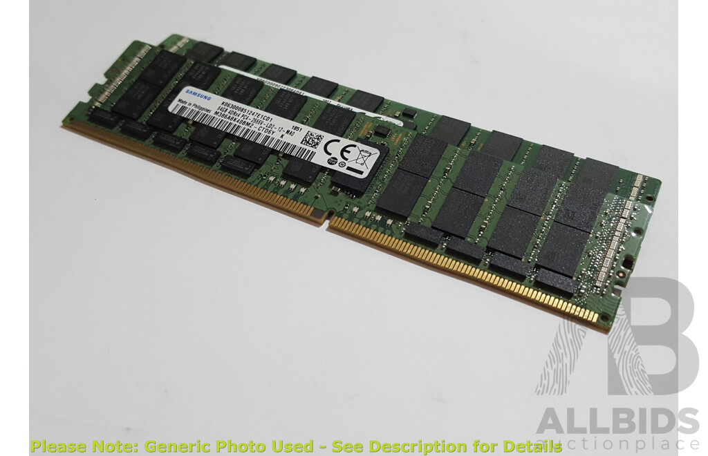 Samsung 64GB ECC DDR4 2666V RDIMM RAM - Lot of Two