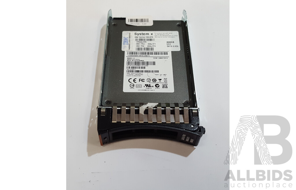 1662815 · IBM System x (00AJ370) 800GB SATA 6Gbps 2.5-Inch Solid State Drive