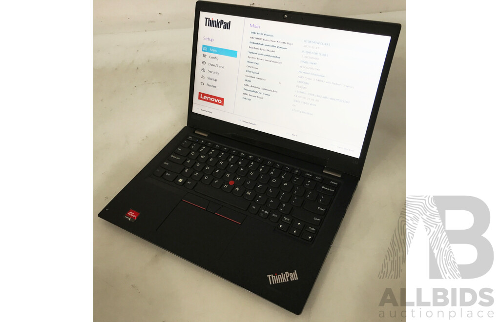 Lenovo ThinkPad L13 AMD Ryzen 3 (5400U) 2.60GHz-4.0GHz 4-Core CPU 13-Inch Laptop
