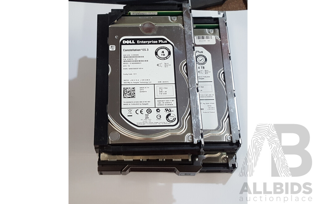 Dell Enterprise Plus 4TB SAS 6Gbps/12Gbps 7.2K 3.5-Inch Hard Drive - Lot of Two