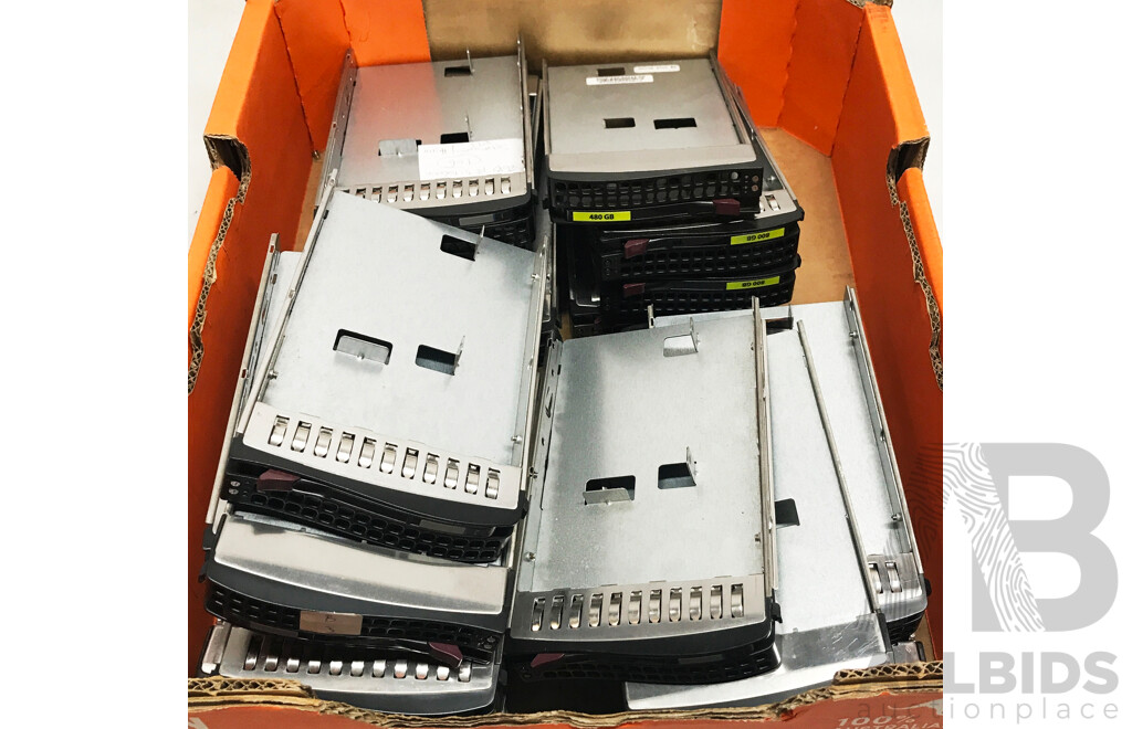 Assorted Lot of Server Hard Disk Drive Caddies Lot of 18